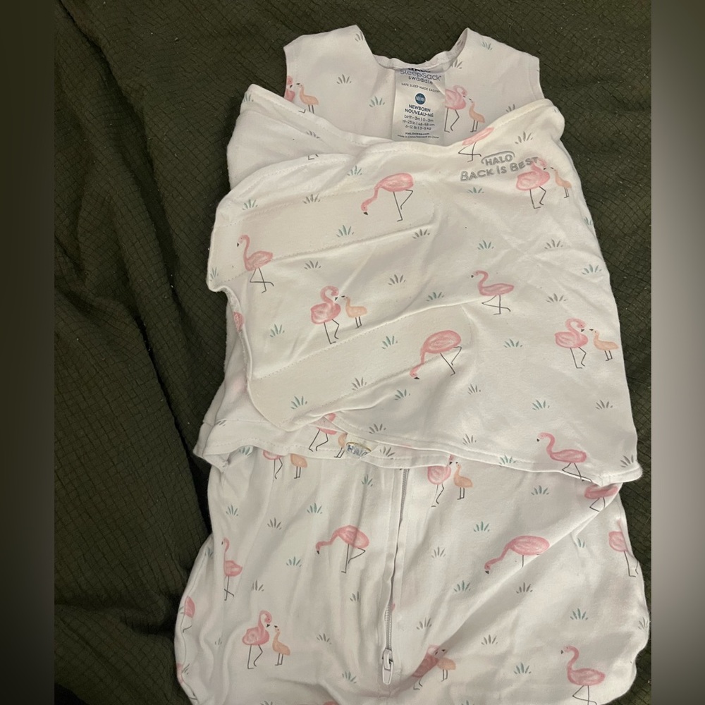 Halo flamingo sleep swaddle
